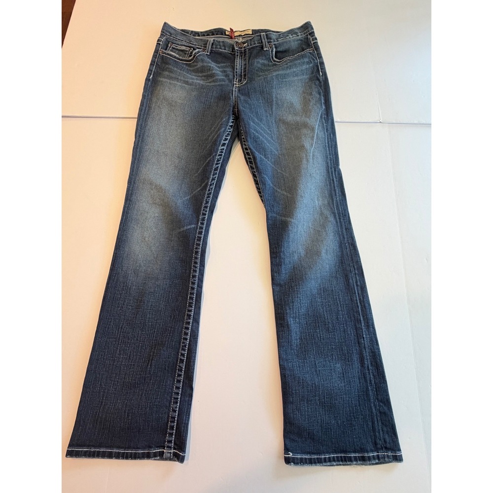 BKE Drew Bootcut Jeans Womens 33x33.5 Dark Wash Stretch Denim Blue Mid Rise